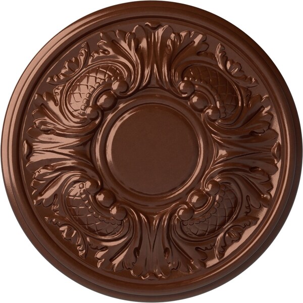Ekena Millwork Wakefield Ceiling Medallion (Fits Canopies up to 3 5/8"), 11 3/4"OD x 1 1/4"P, Copper Penny CM11WACPS - main
